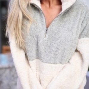 Georgia Fuzzy Sweater (taupe)